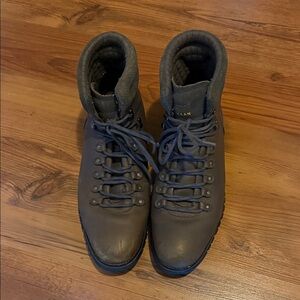 Dark Brown/Gray Cole Haan Men's Zerogrand Waterproof Boots